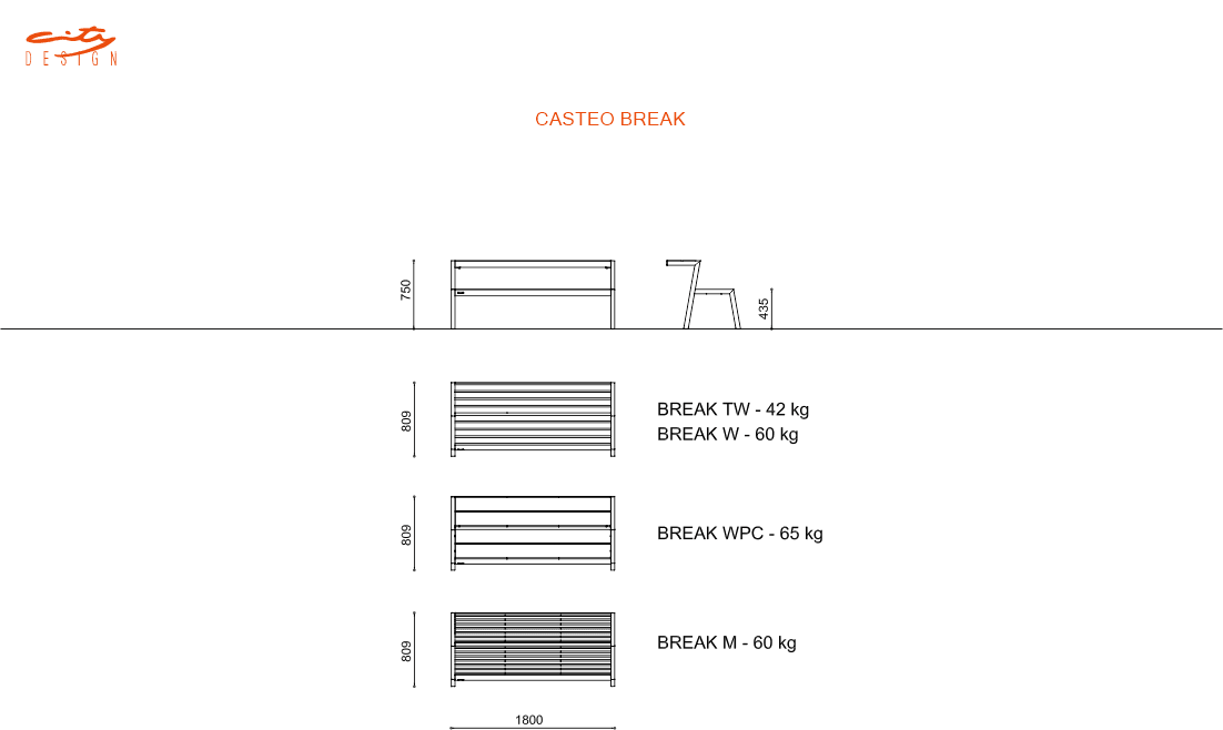 Table Casteo Break 5 Table extérieur Casteao Break