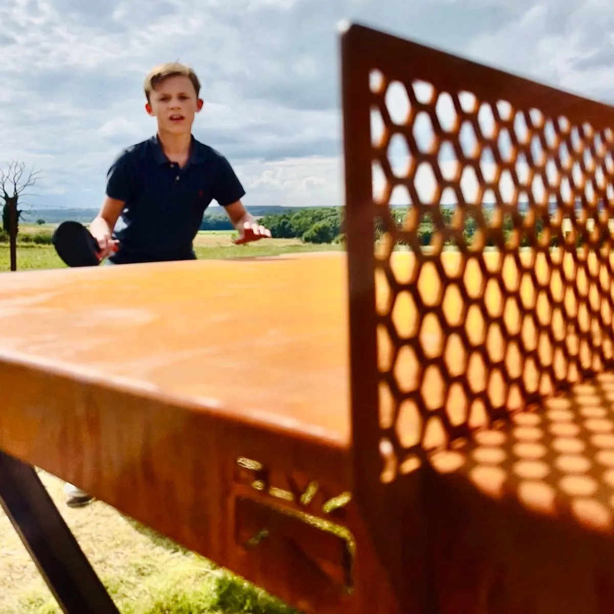 Table de ping pong extérieure DLVX 2 Table de ping pong extérieure en acier Corten